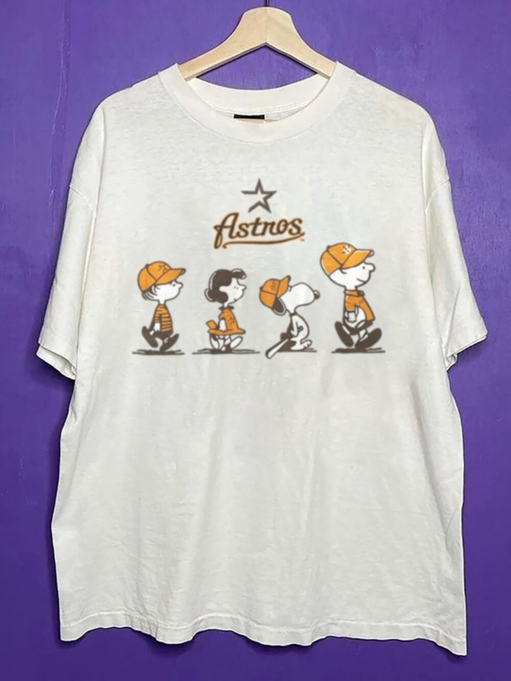 Vintage Snoopy X Houston Astros Shirt, Houston Astros Baseball Unisex Shirt Tee